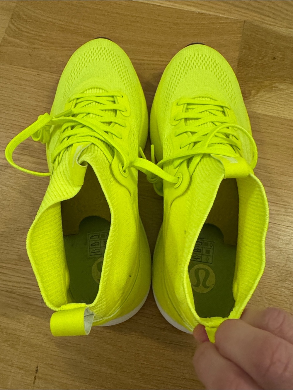 Chargefeel lululemon athletica Neon Yellow Knit Running Shoes - Picture 3 of 4